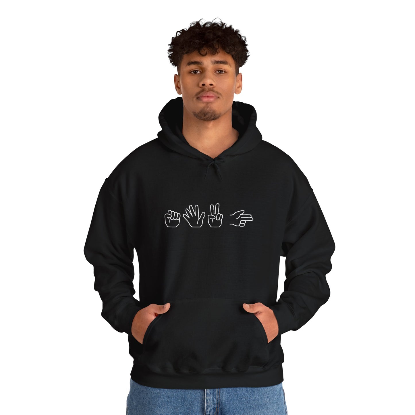 ROCK PAPER SCISSOR GUN HOODIE - DARK