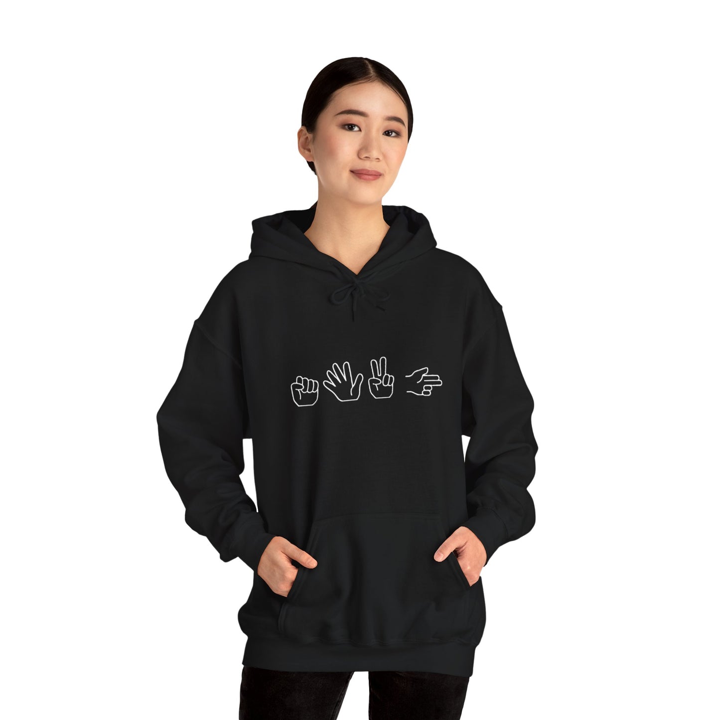 ROCK PAPER SCISSOR GUN HOODIE - DARK