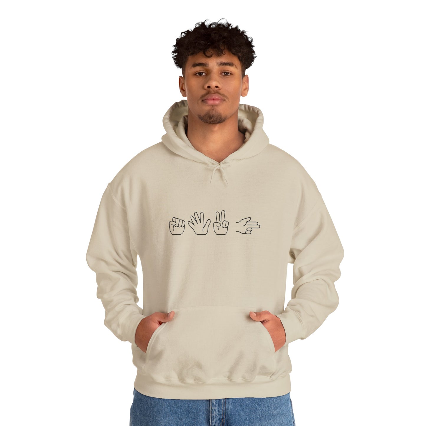 ROCK PAPER SCISSOR GUN HOODIE